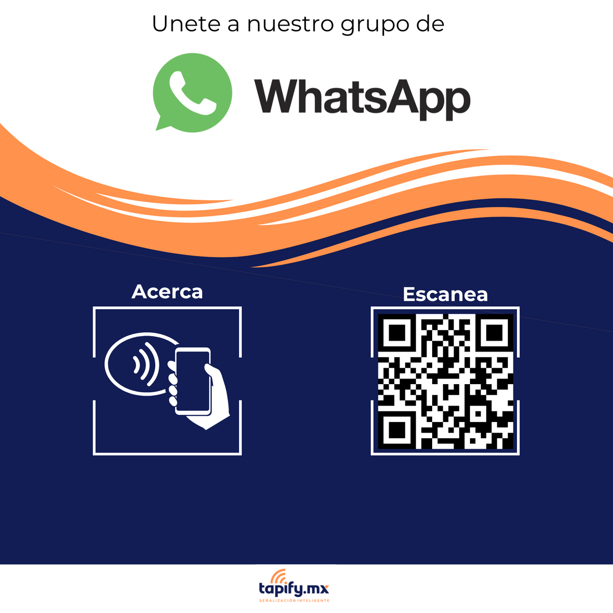 Placa Tapify WhatsApp