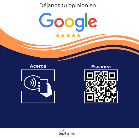 Placa Tapify Google Reseñas